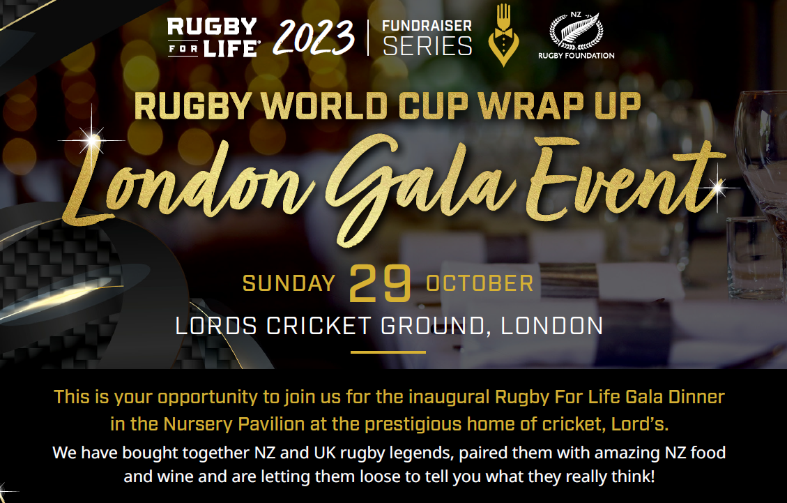 NZ’s Rugby For Life Charity London Gala Event